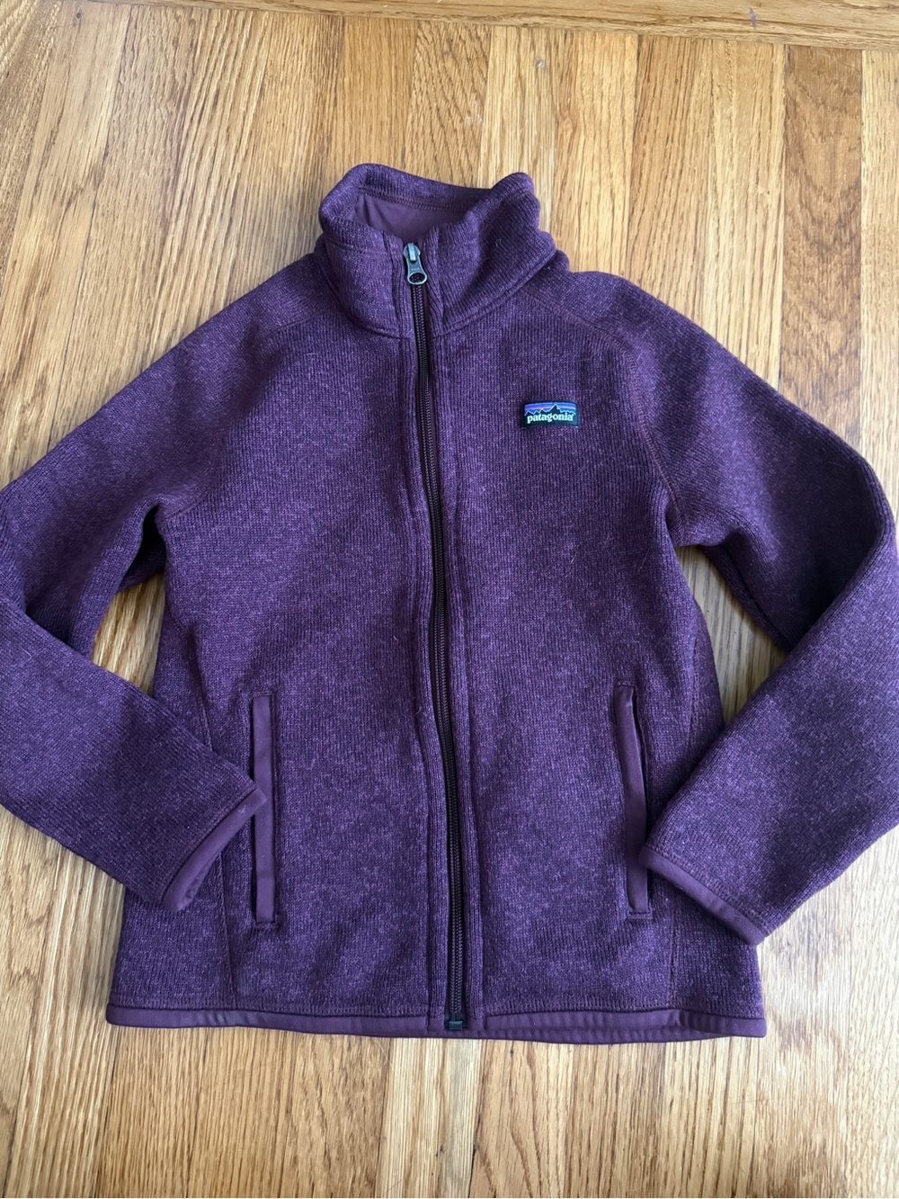 Patagonia kids plum better sweater fleece jacket 7/8